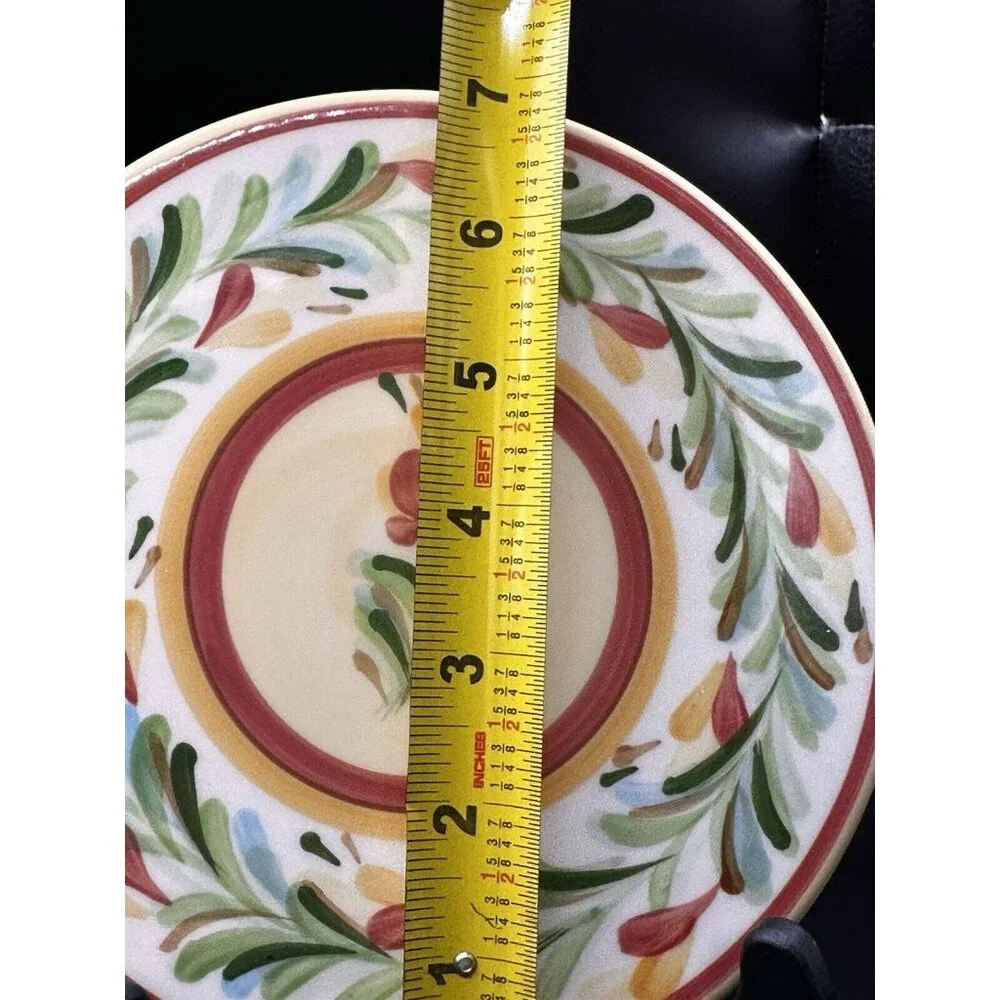Southern Living Sienna Red‎ Garland Gail Pittman Pottery Trivet Plate 7.25”